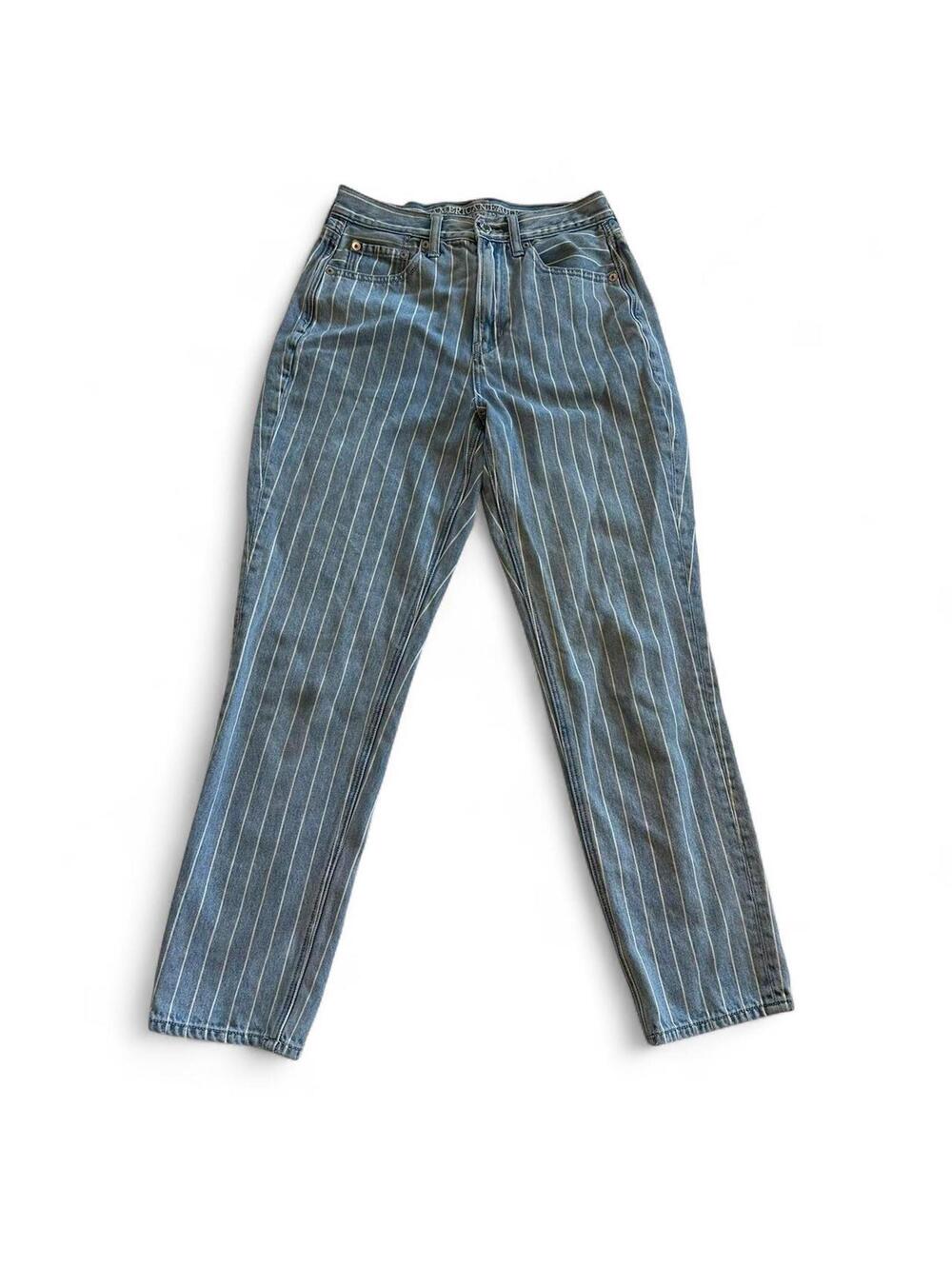 American Eagle pinstriped mom jean- size 2 regular